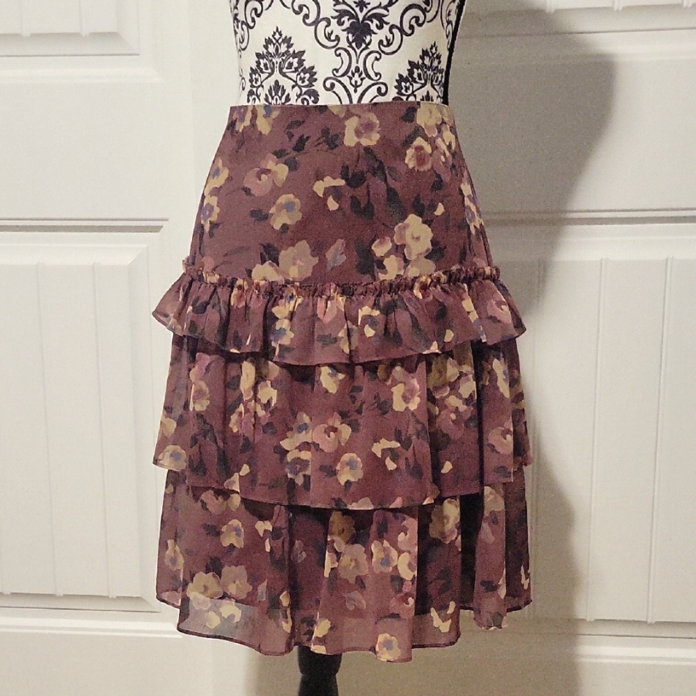 Floral Tiered Skirt